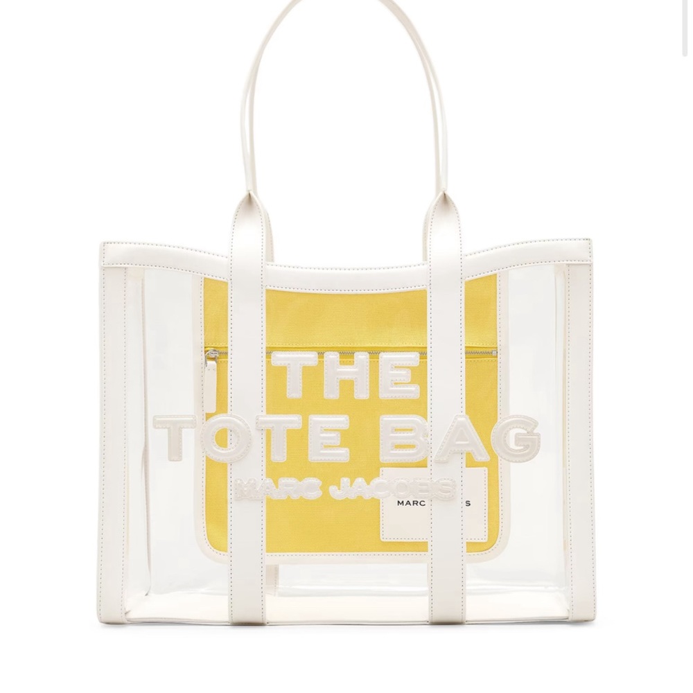 Marc Jacobs Clear and Yellow Tote Bag